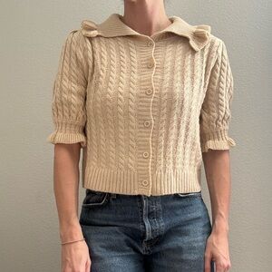 Vintage Vibes Cable Knit Button Sweater Cardigan